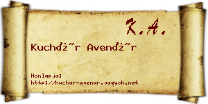 Kuchár Avenár névjegykártya